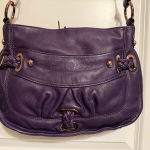 B. Makowsky Purple Leather Bag